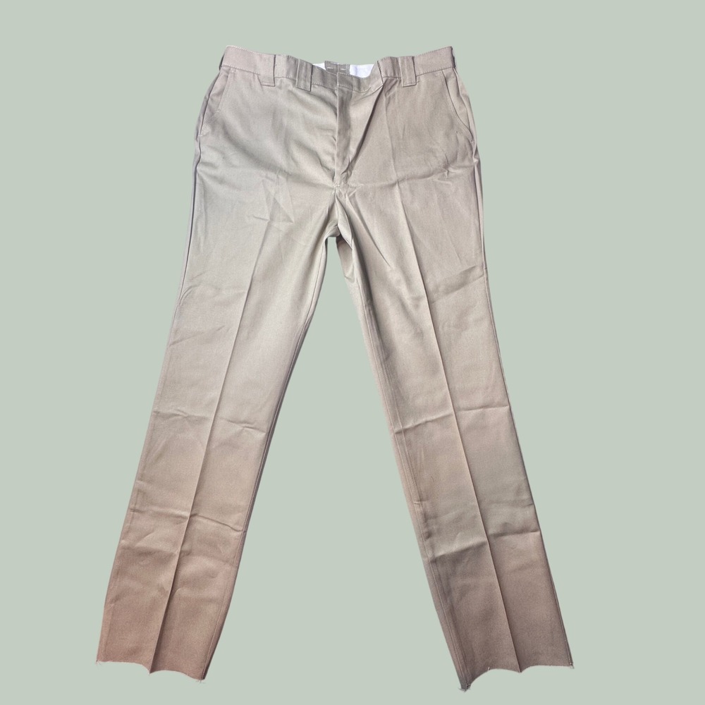 Red Kap Pants Mens 46 PT62KH2 Khaki Tan Raw Hem Industrial Workwear Chino EXCEL